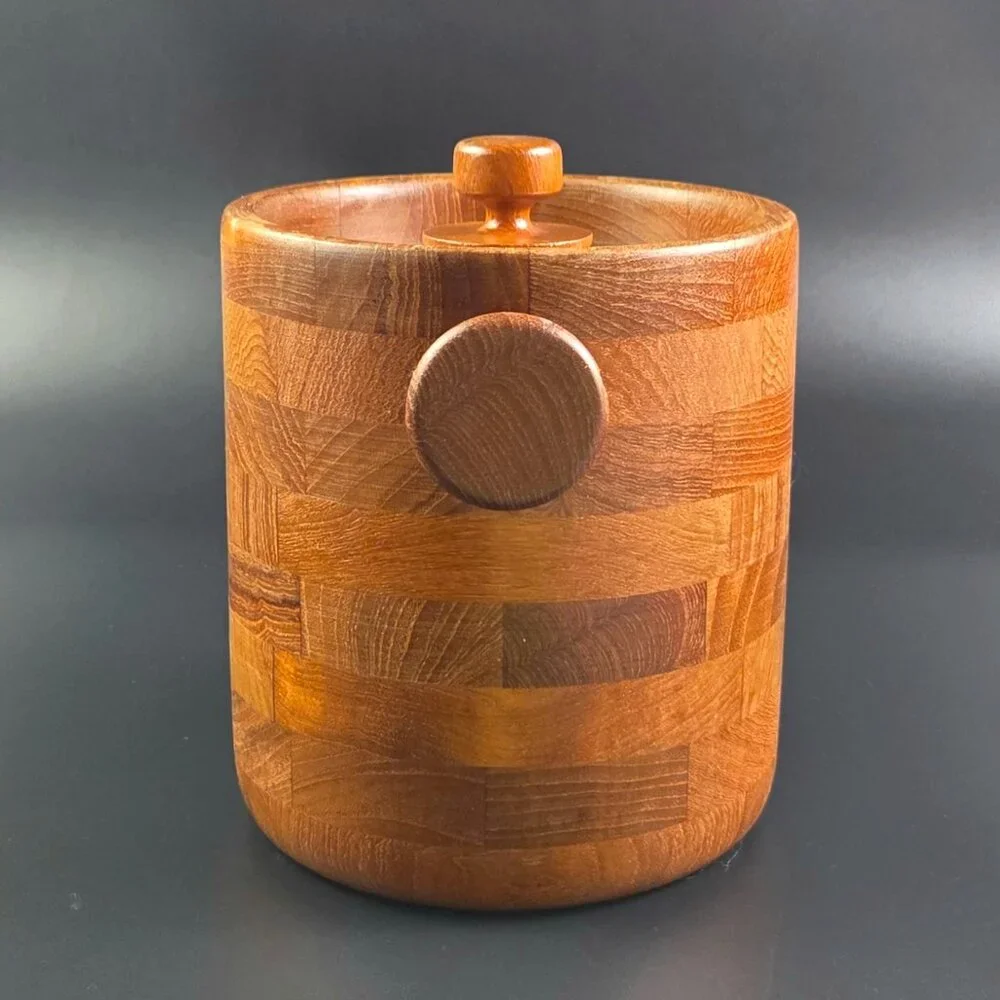 Vintage Danish Teak Ice Bucket with Lid – Sheffield, England